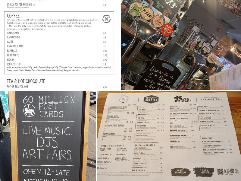 Sixty Million Postcards Menu