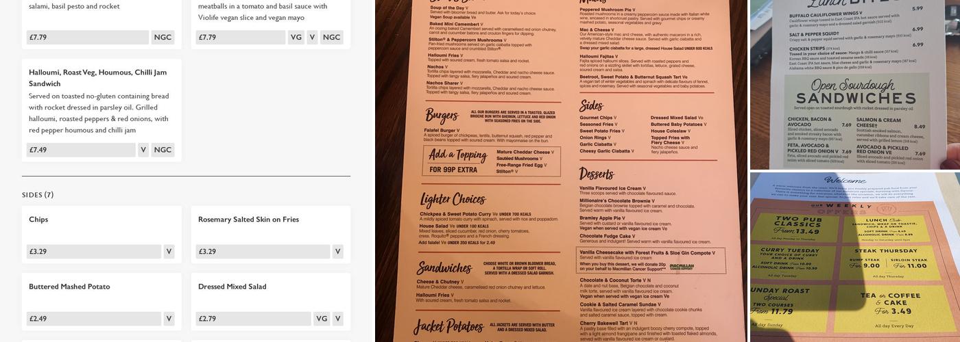 Spyglass & Kettle Menu