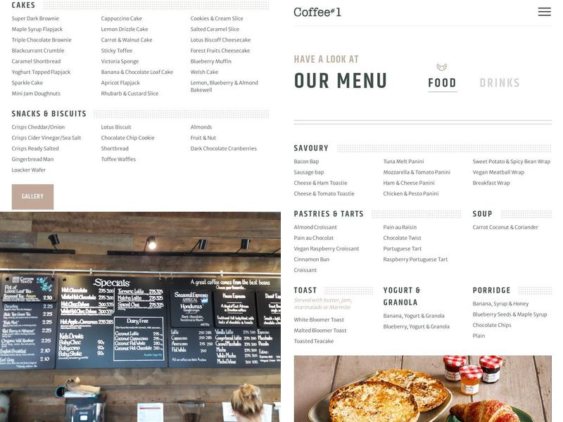 Coffee#1 Dorchester Menu