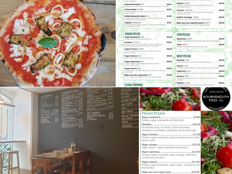 Bournemouth Pizza Co Menu