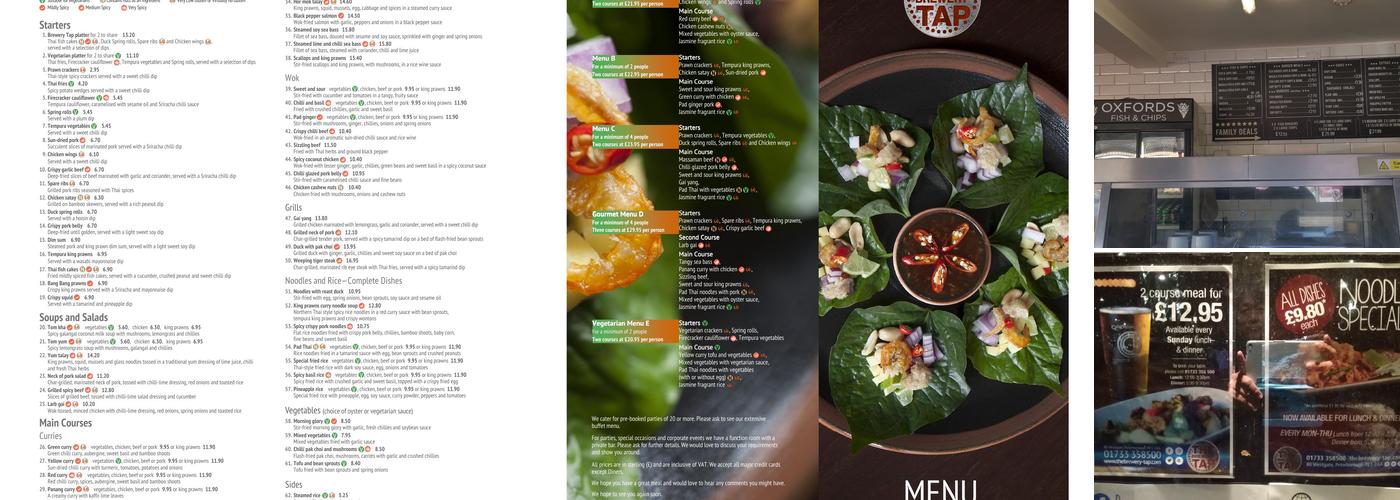 The Brewery Tap Menu