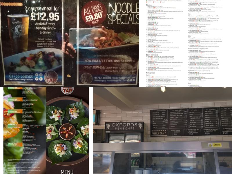 The Brewery Tap Menu