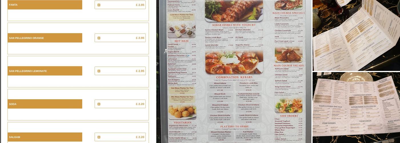Turkish Kitchen Menu