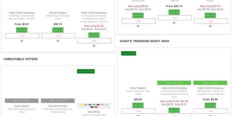Party Quiz Sugarcraft Menu