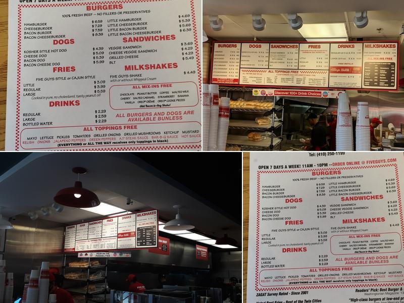 Five Guys Menu