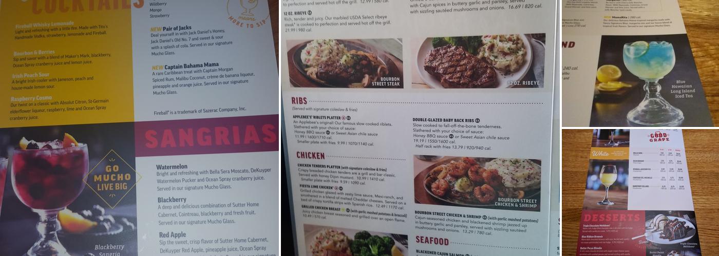 Applebee's Grill + Bar Menu