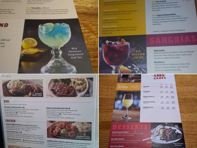 Applebee's Grill + Bar Menu