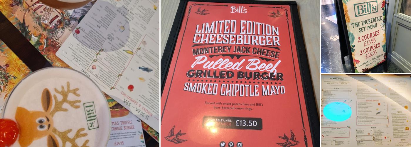 Bill's Bluewater Restaurant Menu