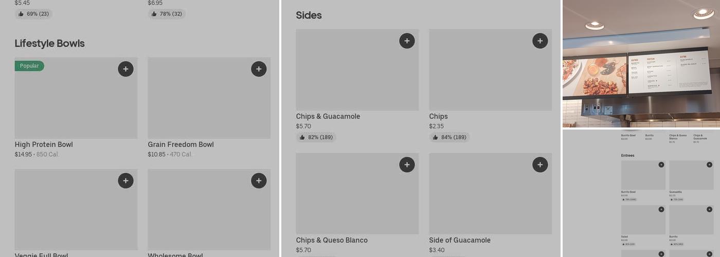 Chipotle Mexican Grill Menu