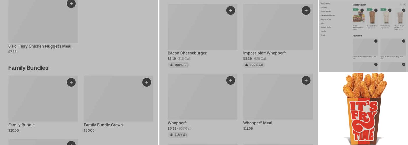 Burger King Menu
