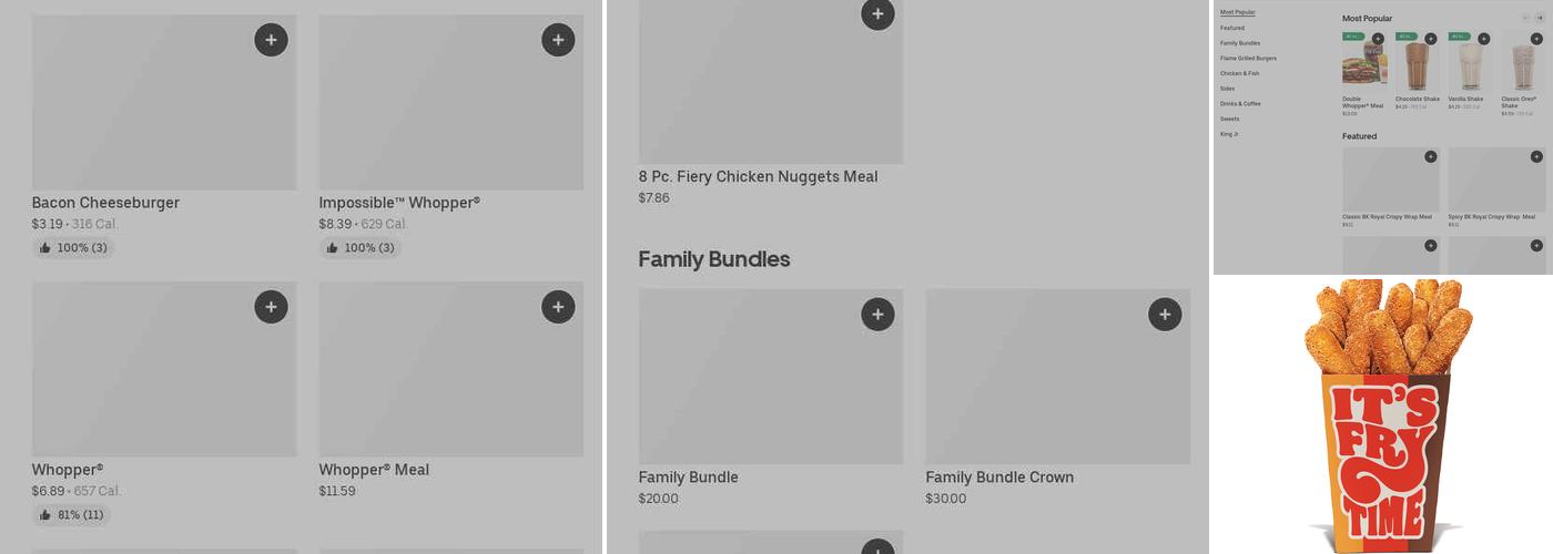 Burger King Menu