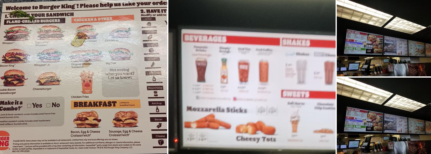 Burger King Menu