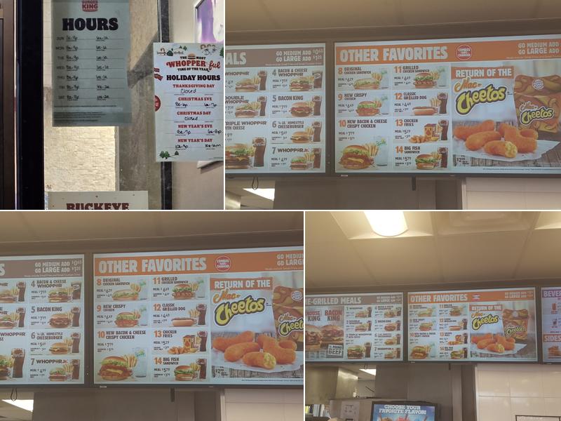 Burger King Menu