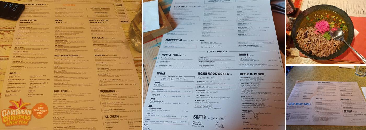 Turtle Bay Chelmsford Menu