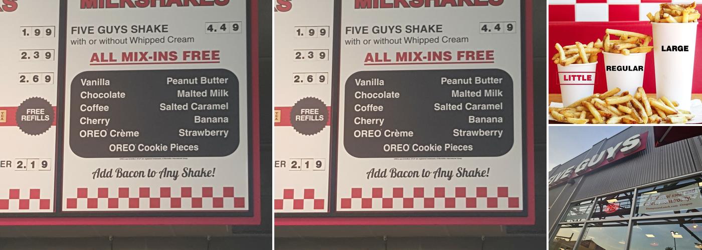 Five Guys Menu
