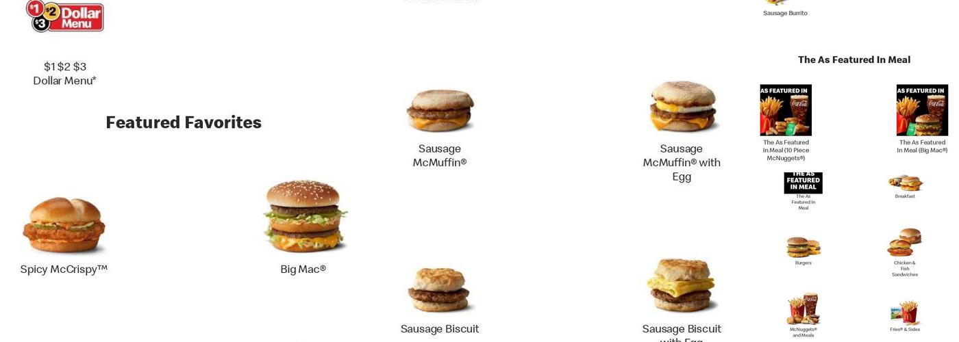 McDonald's Menu