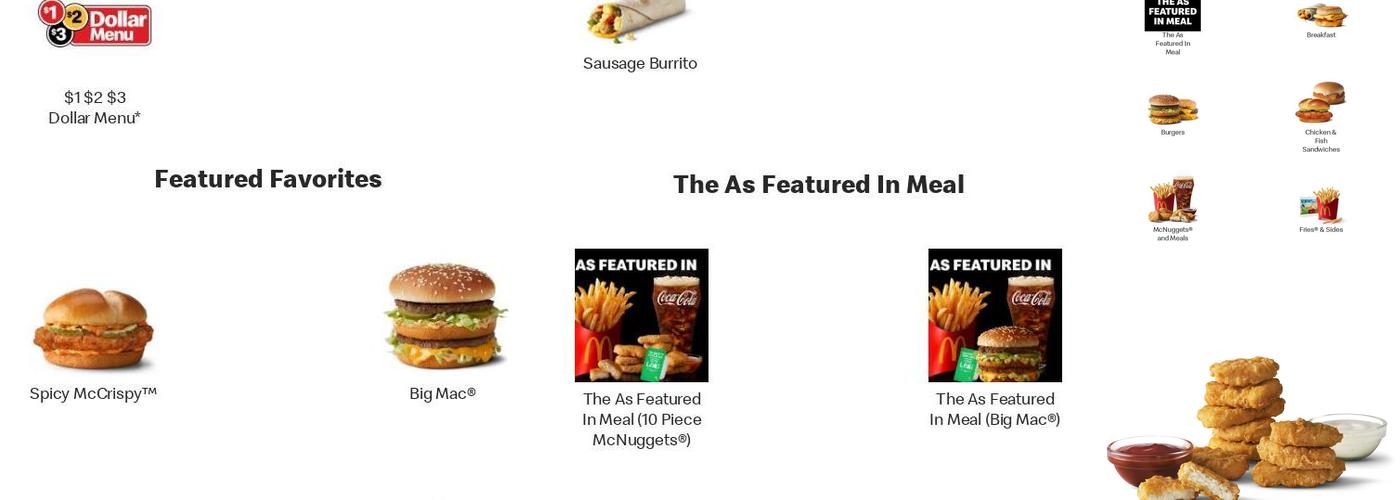McDonald's Menu