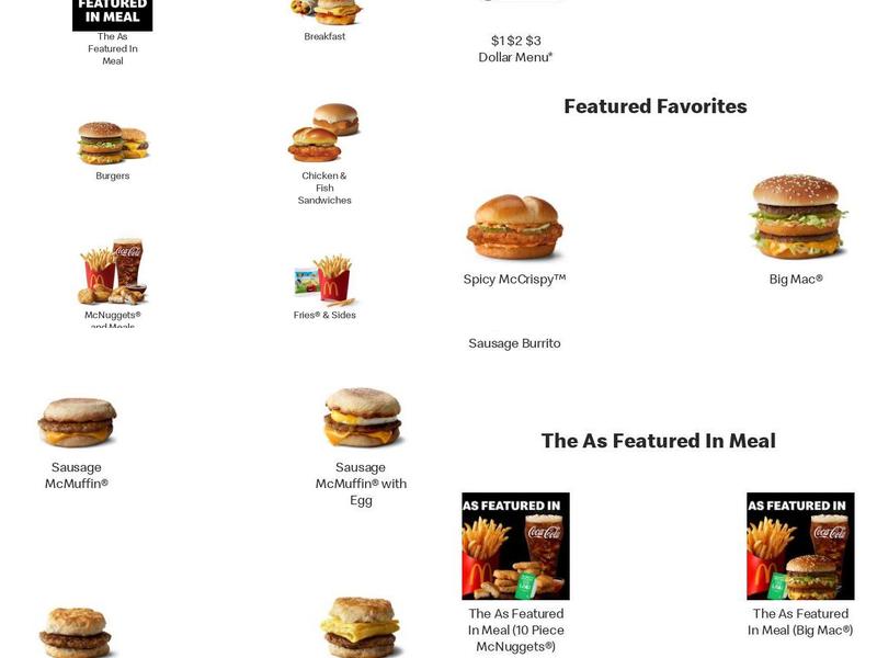 McDonald's Menu
