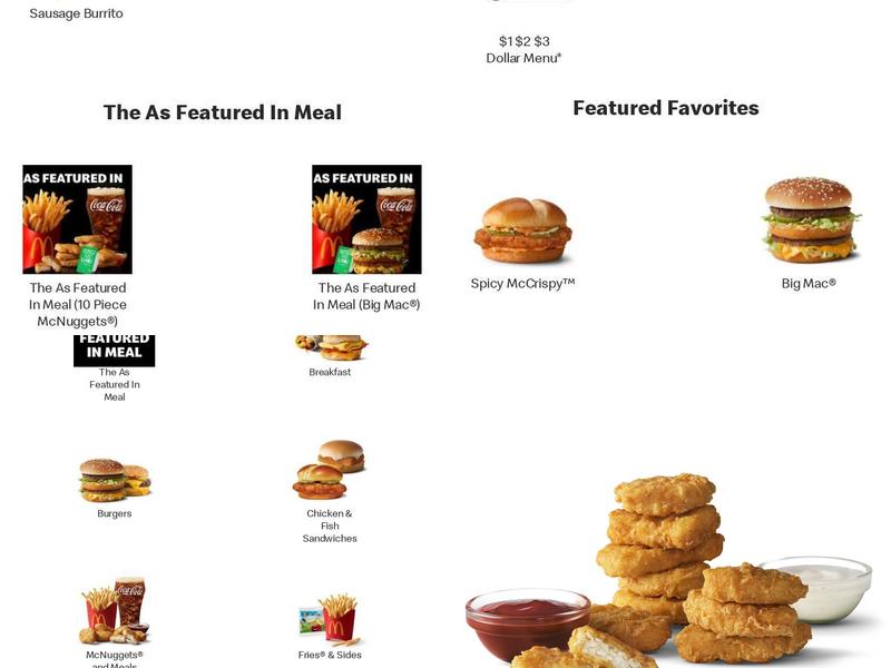 McDonald's Menu