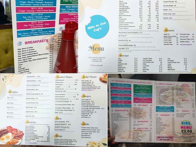 Bite to Eat Cafe Menu