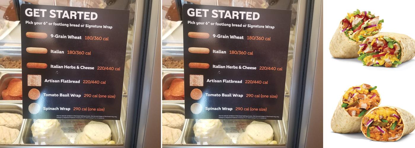 Subway Menu