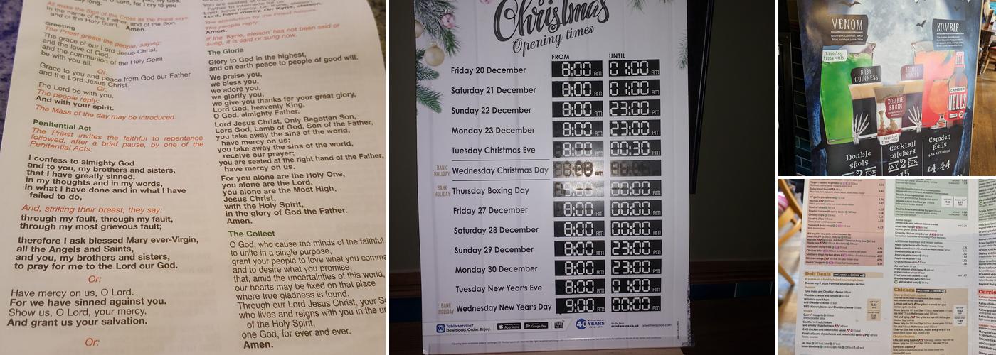 The Bell - JD Wetherspoon Menu