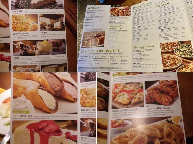 Olive Garden Italian Restaurant Menu