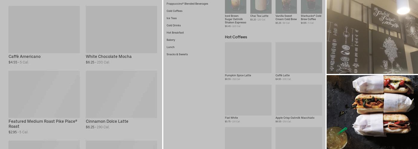 Starbucks Menu