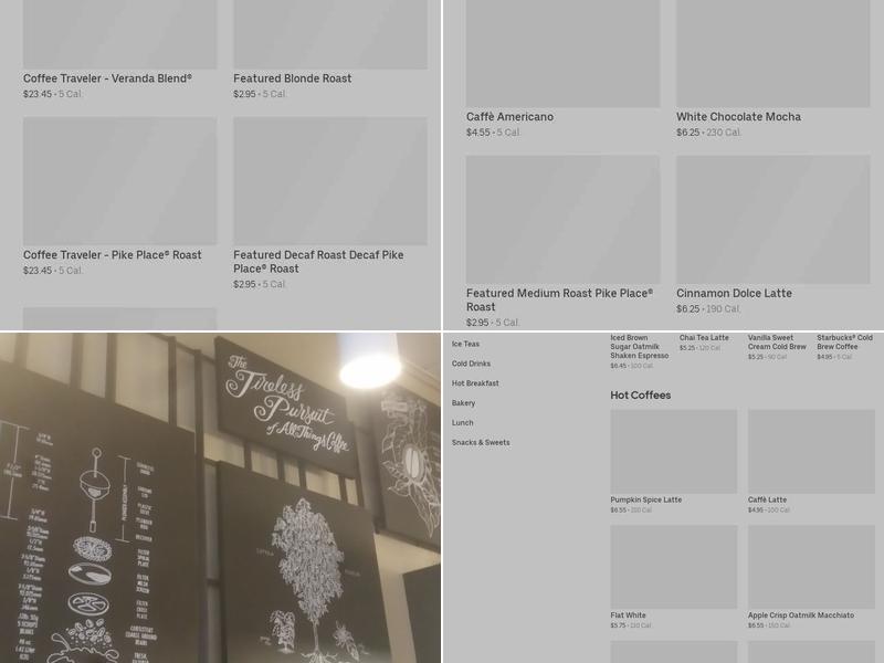 Starbucks Menu