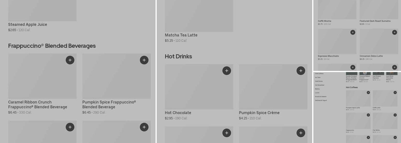 Starbucks Menu