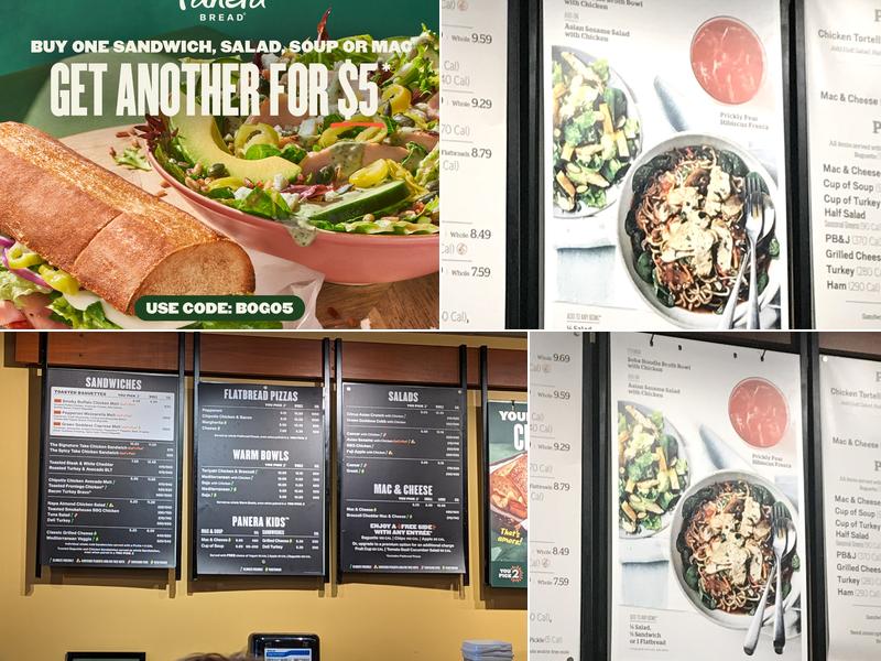 Panera Bread Menu