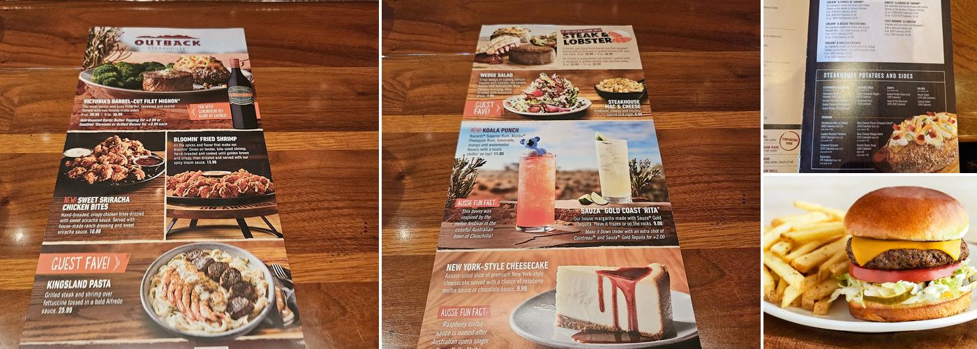 Outback Steakhouse Menu