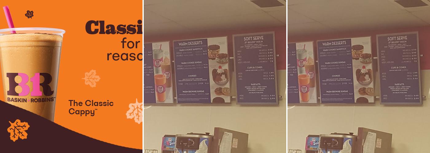 Baskin-Robbins Menu