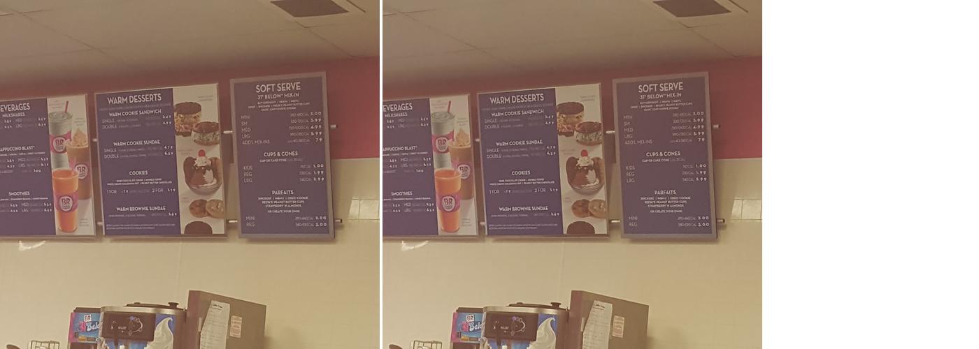 Baskin-Robbins Menu
