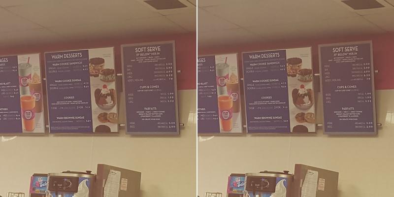 Baskin-Robbins Menu