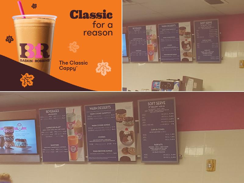 Baskin-Robbins Menu