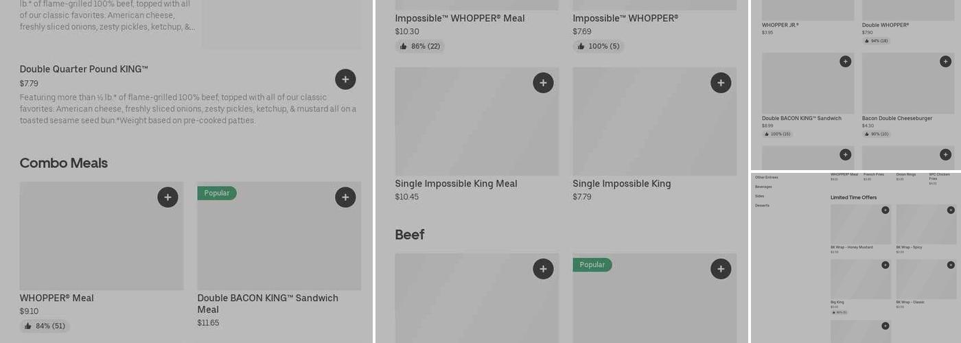 Burger King Menu
