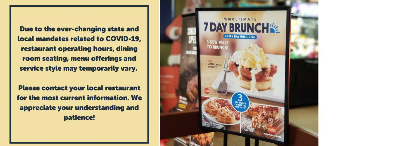 Golden Corral Buffet & Grill Menu