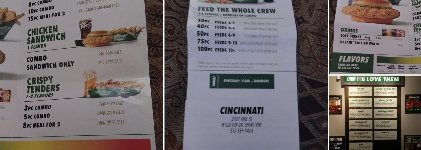 Wingstop Menu