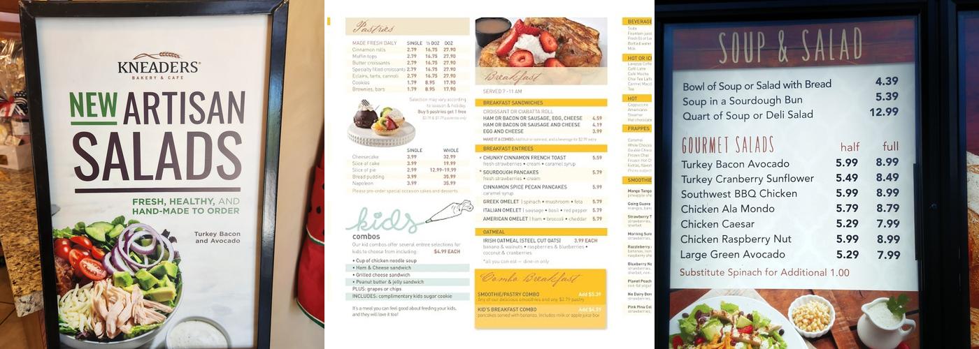 Kneaders Bakery & Cafe Menu