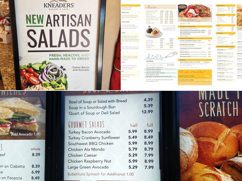 Kneaders Bakery & Cafe Menu