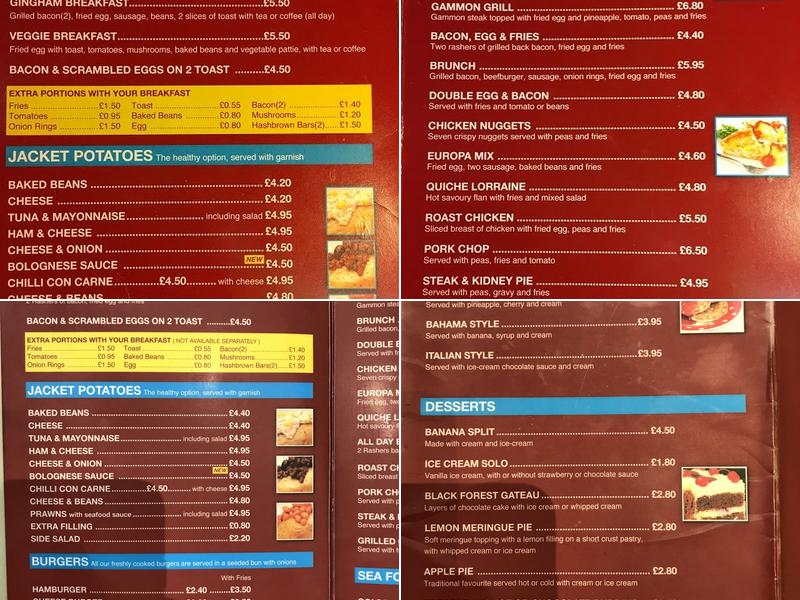 Gingham Kitchen Menu