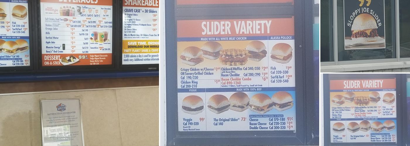 White Castle Menu