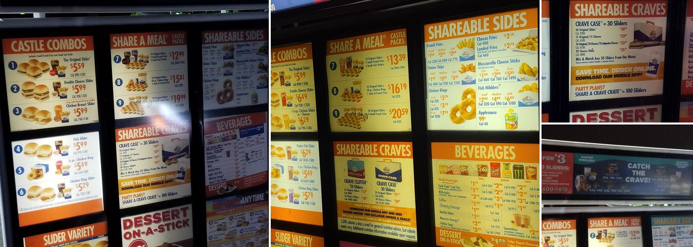 White Castle Menu