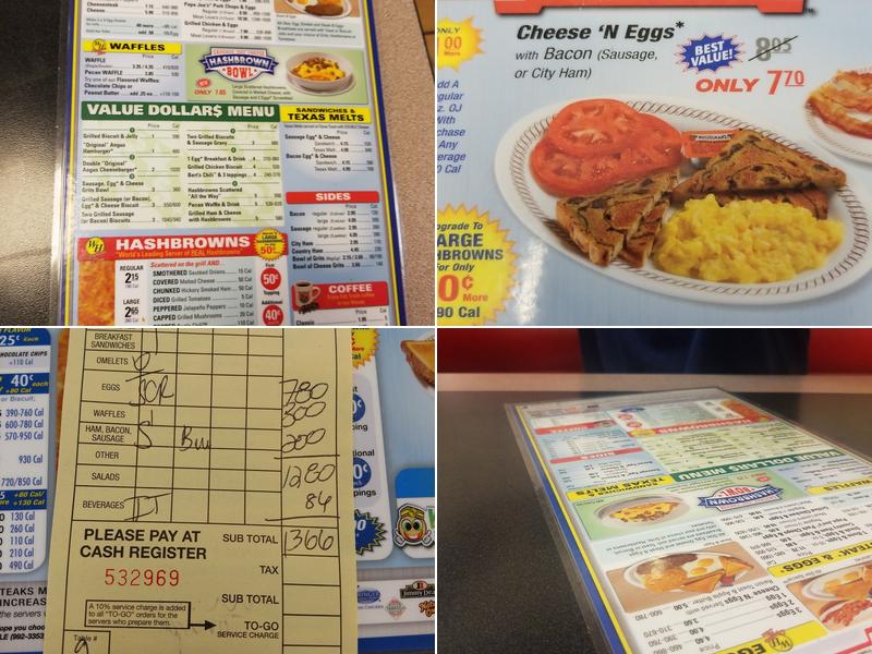 Waffle House Menu