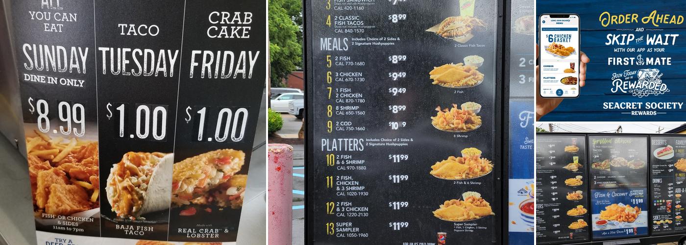 Long John Silver's Menu