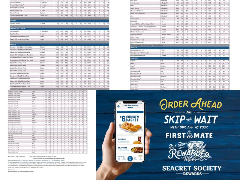 Long John Silver's Menu