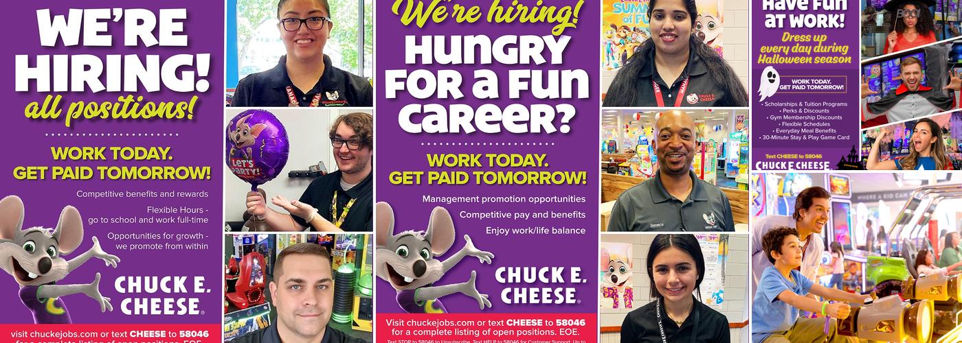 Chuck E. Cheese Menu