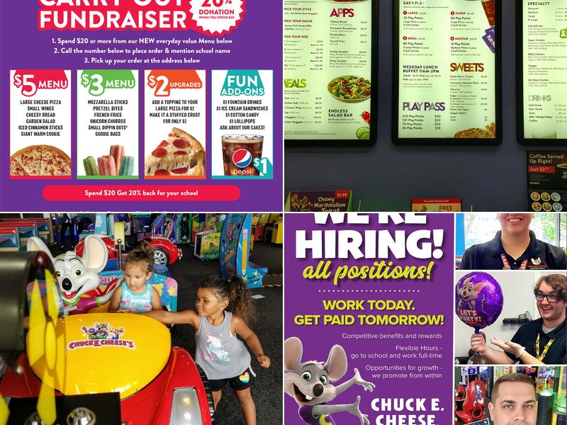 Chuck E. Cheese Menu