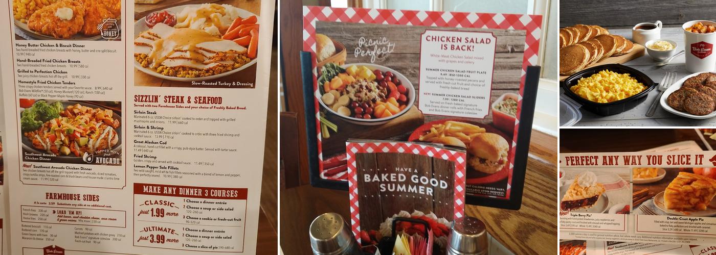 Bob Evans Menu